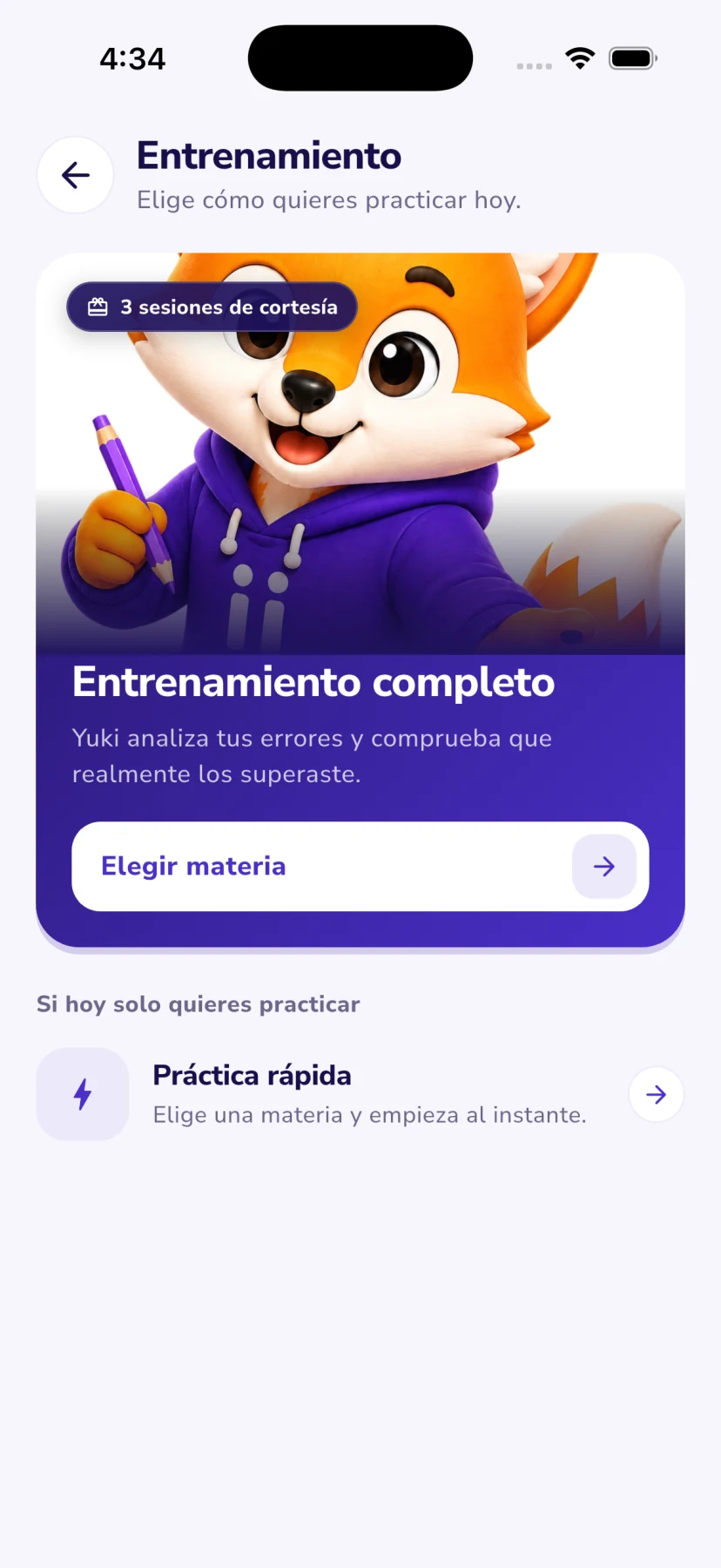 Centro de entrenamiento de la aplicación Yukiia